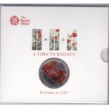 Great Britain 2019 £5 Remembrance in Royal Mint folder 'A Time to Reflect', Bunc