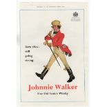 Johnnie Walker Whisky-four page colour advertisement 'Born 1820-still going strong'