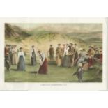 Michael Browne 1901- colour print- Ladies Golf Championship (Retro) published The Golf Collection,
