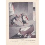 Studdy G.E - 1930s Iron cartoon print, Mrs Mouse-caught! (for framing) 7" x 9" approx.