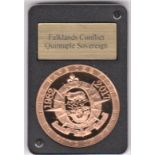 2018 The Falklands Conflict, Quintuple Sovereign 22carat Gold, 39.94 grams