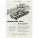 Vauxhall 1958-Full page advertisement -'Everyone Drives in a Vauxhall Motor Price Below Victor £