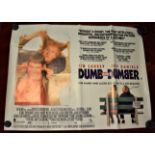 Film Poster - 'Dumb & Dumber' starring Jim Carrey and Jeff Daniels. Measurements 100cm x 76cm, folds