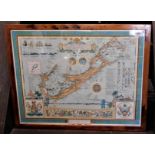 Map-Framed Map of the Bermudas or Somers Island-Copy right 1947-by D.M. Kirkpatrick, measurements