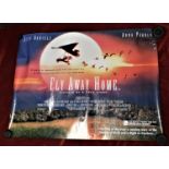 Film Poster - 'Fly Away Home' starring Jeff Daniels & Anna Paquin, double sided creased in right