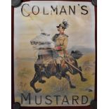 Colman's Mustard' - coloured Soldier on Horseback. Measurements 60cm x 46cm