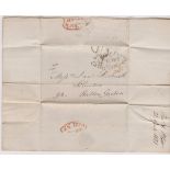 Great Britain 1821-Postal History-EL dated (20th April 1821) Abbots Langley ported to London