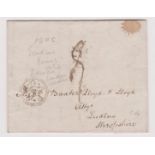 Great Britain 1806-Postal History-EL dated (9.4.1806) posted from London to Ludlow-double ring AP C9