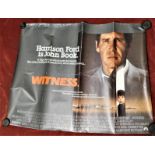 Film Poster - 'Witness' - starring Harrison Ford, coloured with Harrison Ford. Measurements 101cm