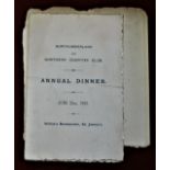 Menu Card-Northumberland and Northern Counties Club-Annual Dinner-menu card in French June 1893-