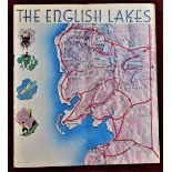 (Map-Booklet) Lakes - 'The English Lakes'-map on front cover of the lake district-black and white