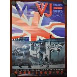Poster Supported By B.T. 'The Nation Gives Thanks' - Celebrating VE & VJ Day 1945-1995, coloured