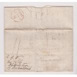 Great Britain 1816 Postal History letter posted to London cancelled with Black 2 line 'Sidmouth'/188