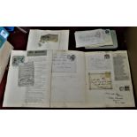 Army Wedding, Army Lists and Envelopes to a Major Percy Hobbs, and a invitation with menu and