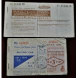 Booklets (2) War Motor Fuel Ration Books, complete very good condition