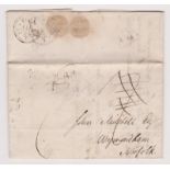 Great Britain 1820-Postal History-EL with a reply posted from London to Wymondham-2 inland office
