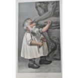 (Vanity Fair) - 'He Thinks in Marble', John Junior, Augte Rodin No.74-coloured print of sculptor