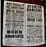 Theatre Royal Hay Market Performance - 'Born to Good Luck'-2nd/3rd/4th October 1854-black and