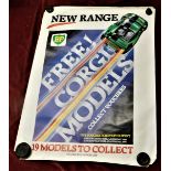 Advertising - 'Free Corgi Models-Poster BP (New Range) - coloured posters with Porsche Car