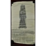 Print-black and white print of Brass Rubbing-Kent-Dartford-1464 Johanna Rothele, Yorkist Reign of