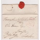 Great Britain 1828-Postal History-EL posted to London cancelled on reverse with undated Farringdon