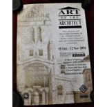 Exhibition Poster - 'Art of the Architect-Eric Throssell' - Oct/Nov 1994, measures 30cm x 43cm