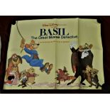 Film Poster-Walt Disney - 'Basil the great Mouse Detective' measurements 100cm x 76cm, slight crease