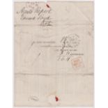 Great Britain 1845 Scottish Widows Insurance Agents report dated 6/3/1845 Limerick cancelled 12/3/