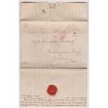 Great Britain 1815 Postal History letter posted to Bridlington, cancelled with boxed 2 line Allora