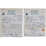 Letter-'Alexander's Hotel-Marine Parade Worthing'-letter to E.H. Jose Esq-Lloyds Bank requesting