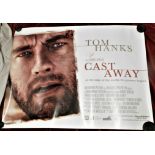 Film Poster (2000) - 'Cast Away' starring Tom Hanks, measurements 100cm x 76cm double sided poster