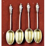 1897 - Birmingham Silver Apostle Spoons (4), maker Frederick Elkington