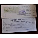 Receipts (3) - The Essex & Suffolk Equitable Insurance Society Limited-Renewal receipt dated 1945-