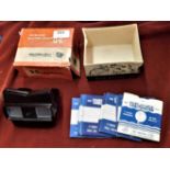 Viewmaster-3D Dimension Viewer-Bakelite model E boxed-14 slides very good condition