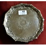 Silver Plate Bon Bon Plate, approx. 18cm across with feet