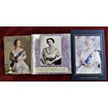 Pictures (3) - Royalty-(2) pictures of the Queen Mother-(1) booklet of the Queen Mother-a stamp