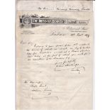 1899-The Britannia Stamping Company Ltd-letter from this company to Lloyds Bank Ltd requesting