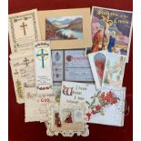 Religious Cards and Tracts- with a Religious Theme, coloured and black and white and Religious