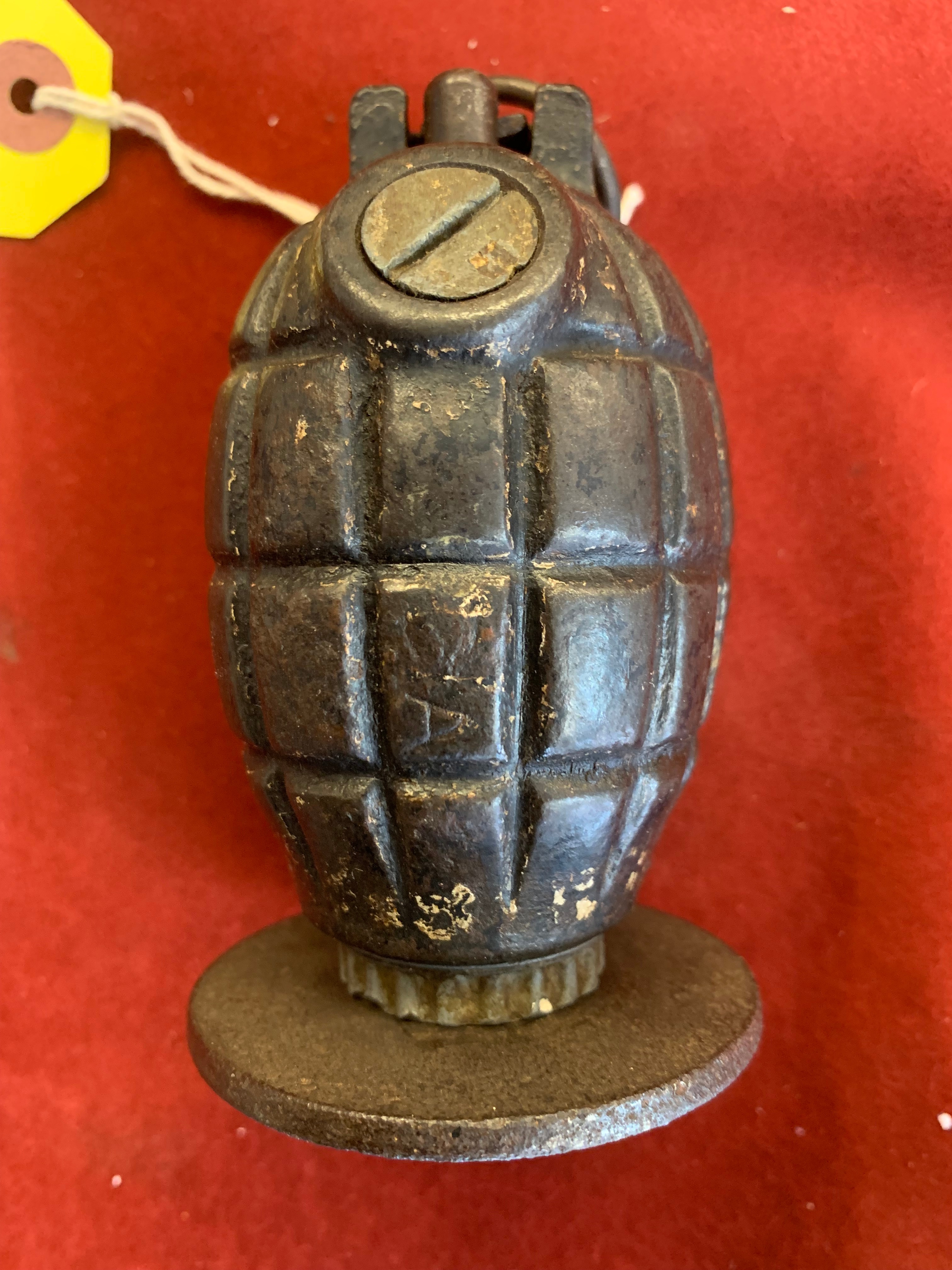 British WWII No.36 Mills Bomb made by Callenders Abbots Foundry Co. Ltd., Glasgow. Non-matching