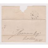 Great Britain 1833-Postal History-wrapper dated 20th Feb 1833 posted to Marlborough-manuscript 7-