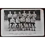 Norwich City FC 1959 Team Photograph, postcard size, McCrohan, Thursoke, Nethercott, Butler, Ashman,