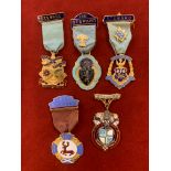 Royal Masonic Institution for Boys Stewards Jewels (5), including dates 1954, 1955, Northants &