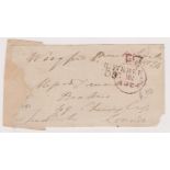 Great Britain 1824-Postal History-wrapper piece dated March 5th 1824 posted to Charing Cross-