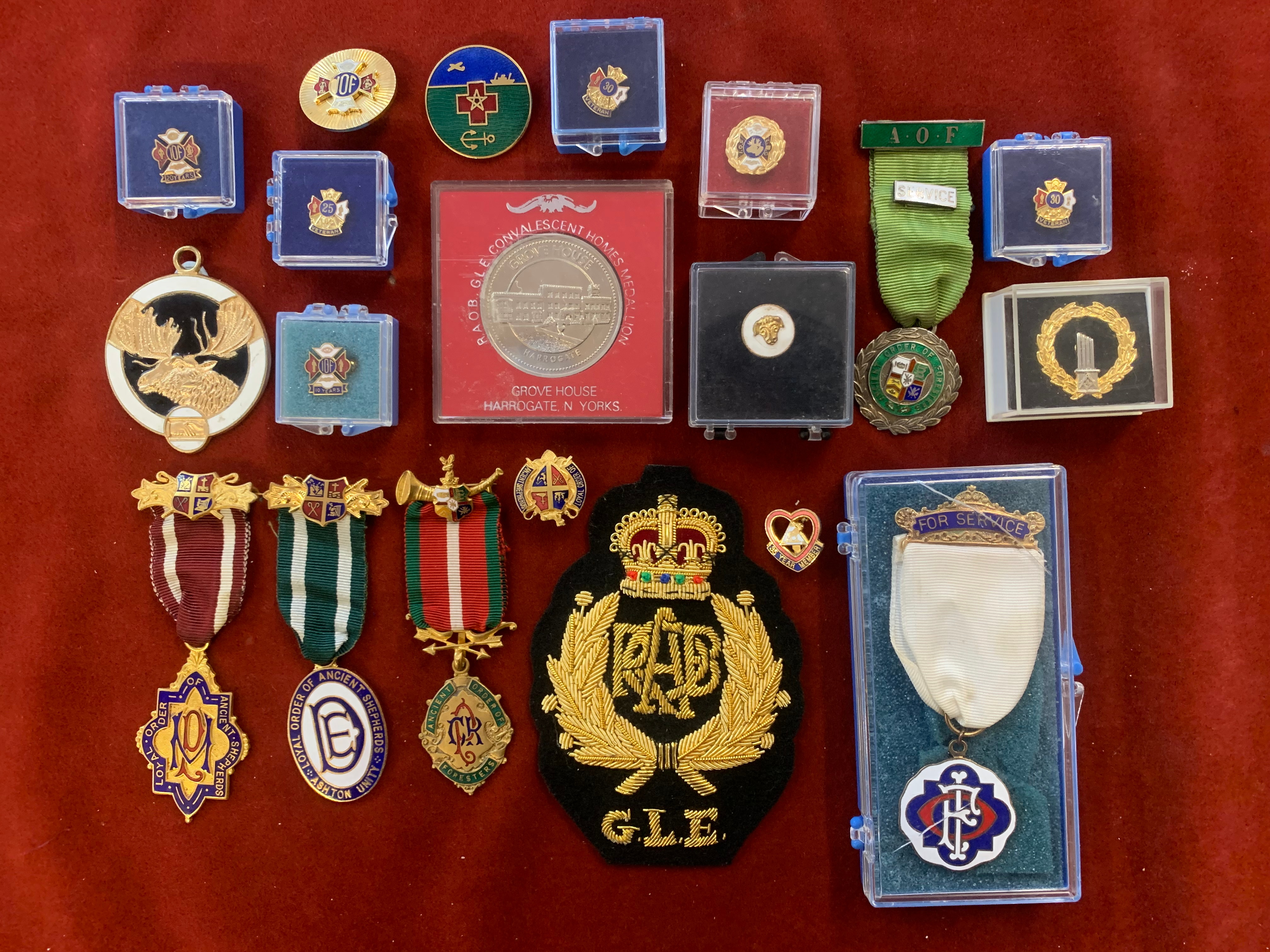 Ancient Order of Foresters, Moose, Shepards Jewels and badges, a mixed selection including years