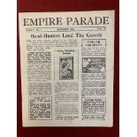 Booklet-Dec 1948-'Empire Parade'-Vol.1-'British Troops in Malaya etc very good condition interesting
