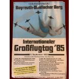 Poster-Aircraft Poster-Coloured-Bayreuth-Bindlacher-berg-Internationaler-Grobflugtag 85-September