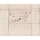 Great Britain 1826-Postal History-EL dated May 27th 1826 Westminster posted to Stone-red crown