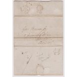 Great Britain 1823-Postal History-EL dated 24th Jan 1823-posted to Bristol manuscript 6-double