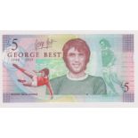George Best £5 Ulster Bank Limited Banknote, uncirculated