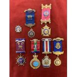 Royal Antediluvian Order of Buffaloes (RAOB) Jewels (7) including Espana Lodge, EIIR 1977 Jubilee,